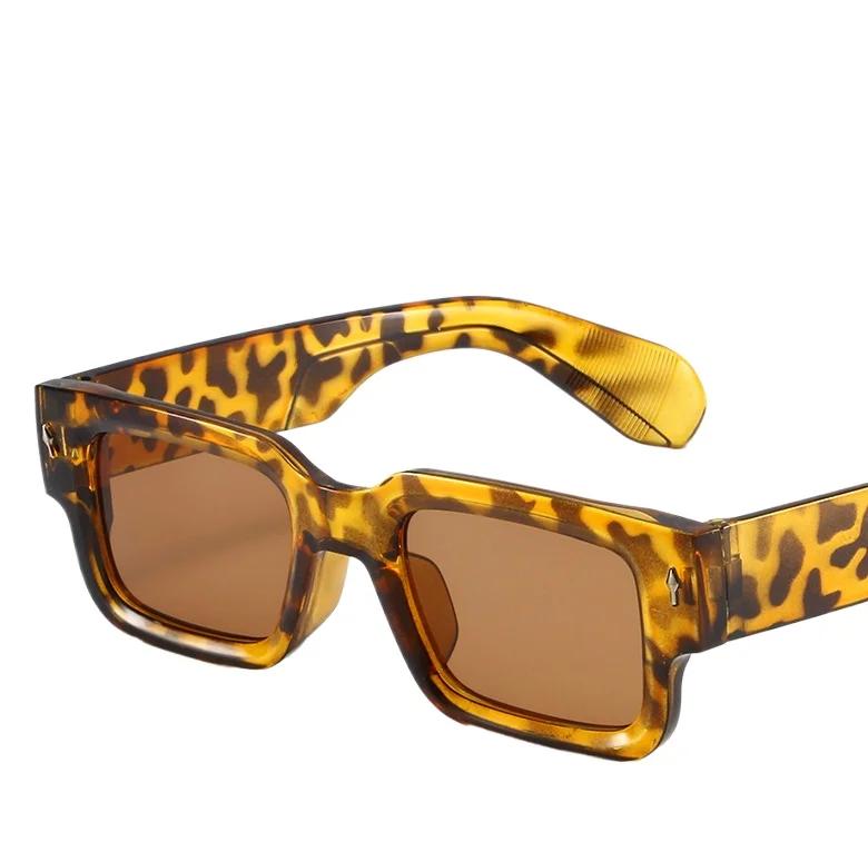 New Men Punk Retro Rectangle Frame Sunglasses Fashion Sun Glasses Luxury Brand Design Glasses UV400 Eyewear Women Goggles