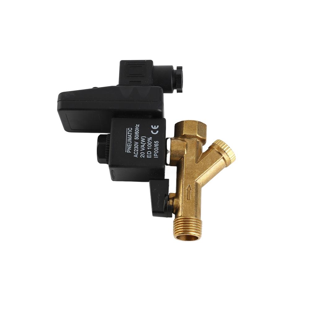 1 2 Inch Electronic Drain Valve Brass Automatic Timed Condensate Drain Valve 2 Way Unidirectional Solenoid Valve for