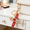 Sparkling Airplane Keychain for Women Girls Cute Rhinestone Airplane Keyring Pendant Handbag Purse Charm for Bag Wallet