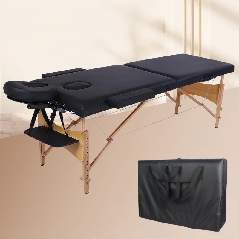 Adjustable Portable Solid Wood Beauty Bed for Massage & Physiotherapy