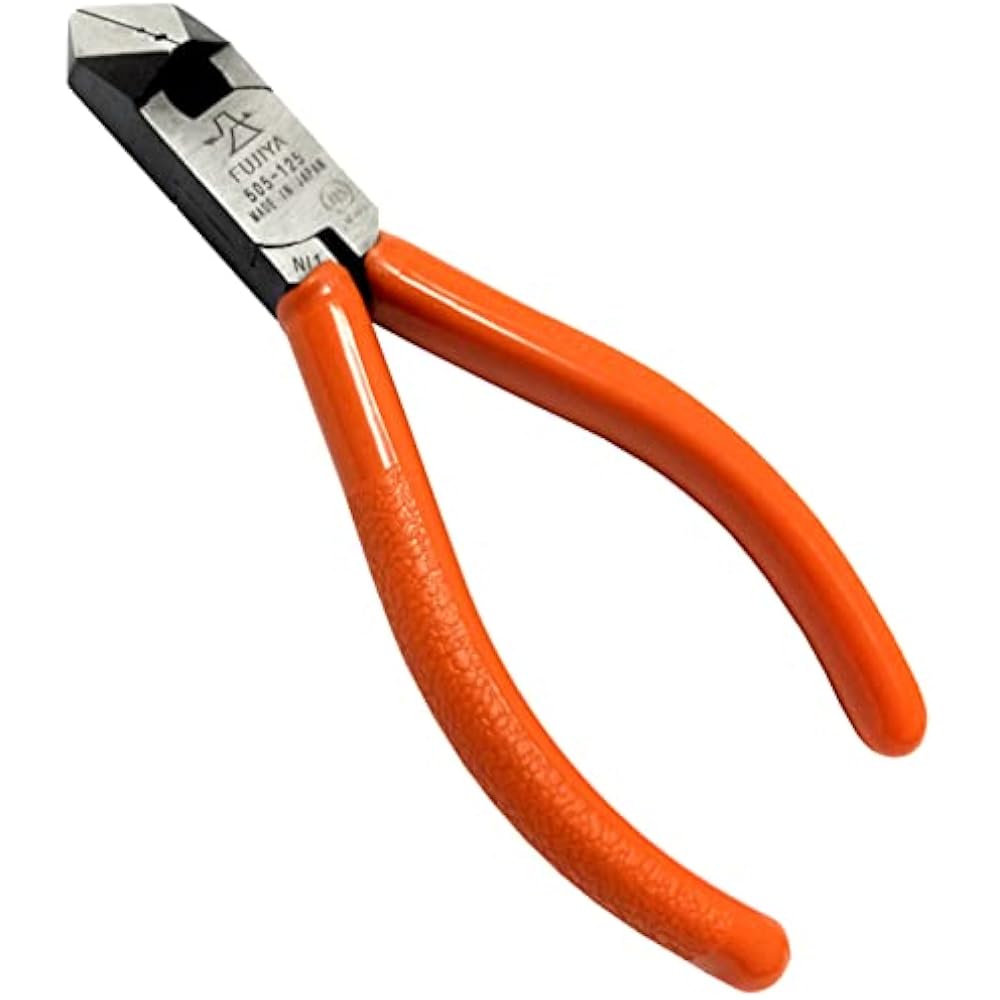 Fujiya (Fujiya) oblique nipper oblique blade (with wire strip hole) JIS standard 125mm 505-125