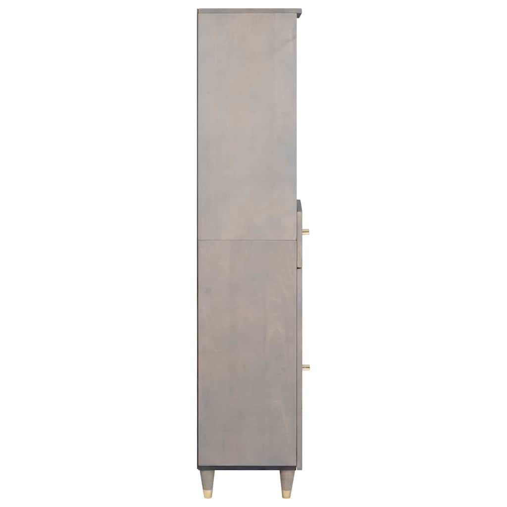 Bathroom Cabinet Gray 38 x 33 x 160 cm Solid Mango Wood