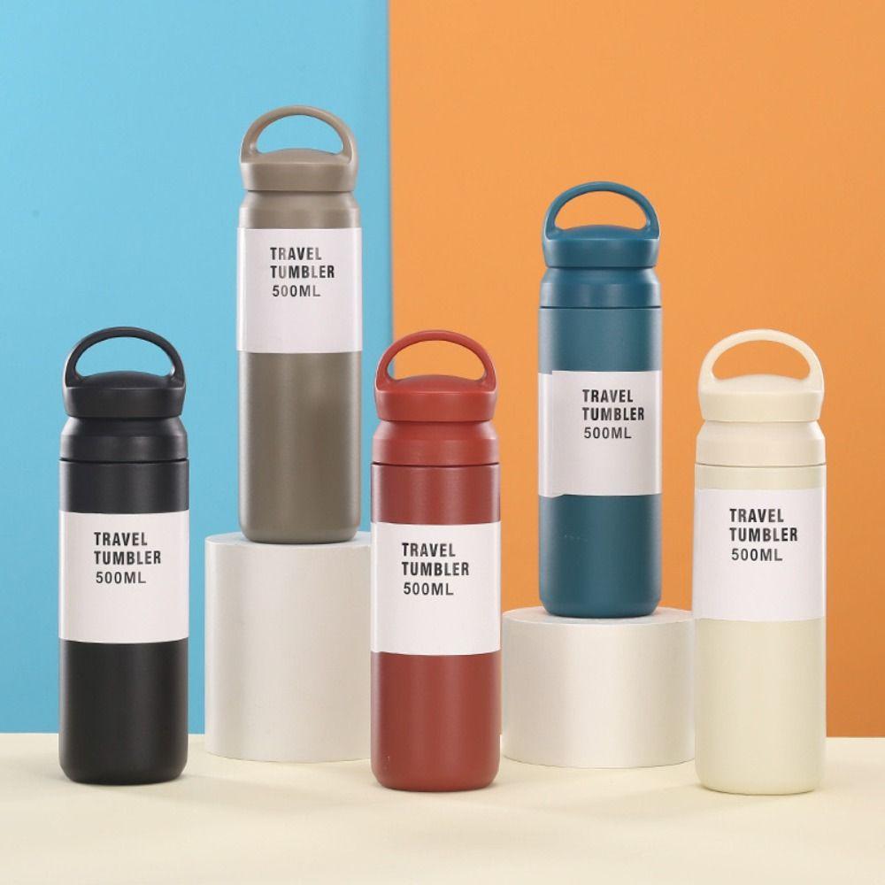 Edelstahl Mattierte Thermos Teetasse 500ML Isolierte Wasserflasche Outdoor-Sport