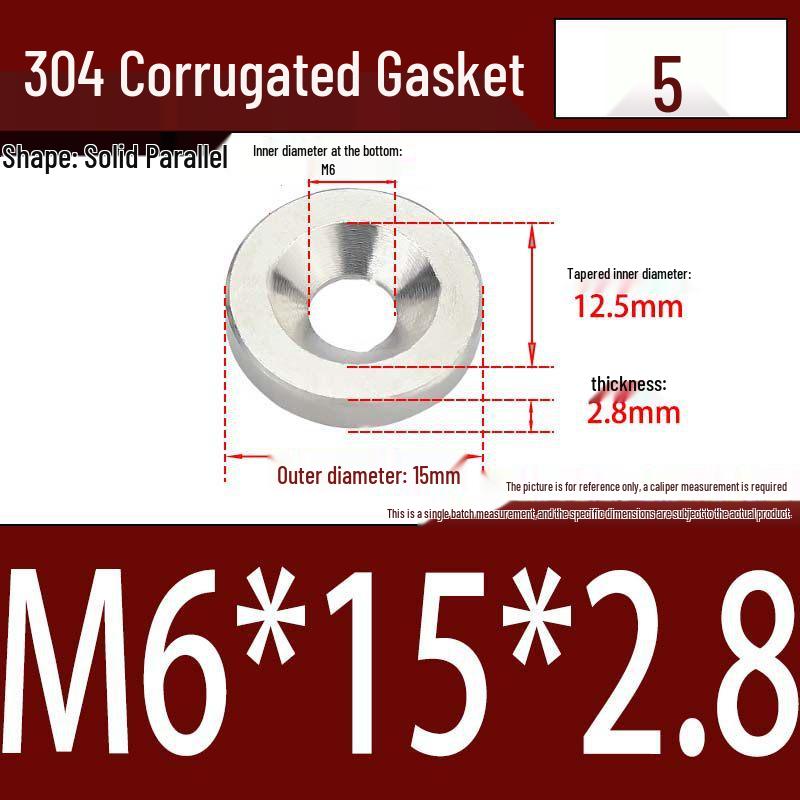 304 Stainless Steel Decorative Conical Fish Eye Washer for M3-M10 Countersunk Holes