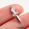 5pcs No Fade Tools Axe Wrench Sword Daily Supplies Charm Pendant For DIY Jewelry Making Accessories Keychain Earring Connectors