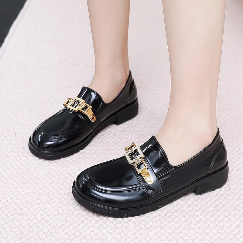 

Women s Low-Cut Waterproof Non-Slip Rain Boots - Stylish, Wear-Resistant Rubber Shoes for Kitchen & Car Wash. Size 38 - Runs Small чёрный