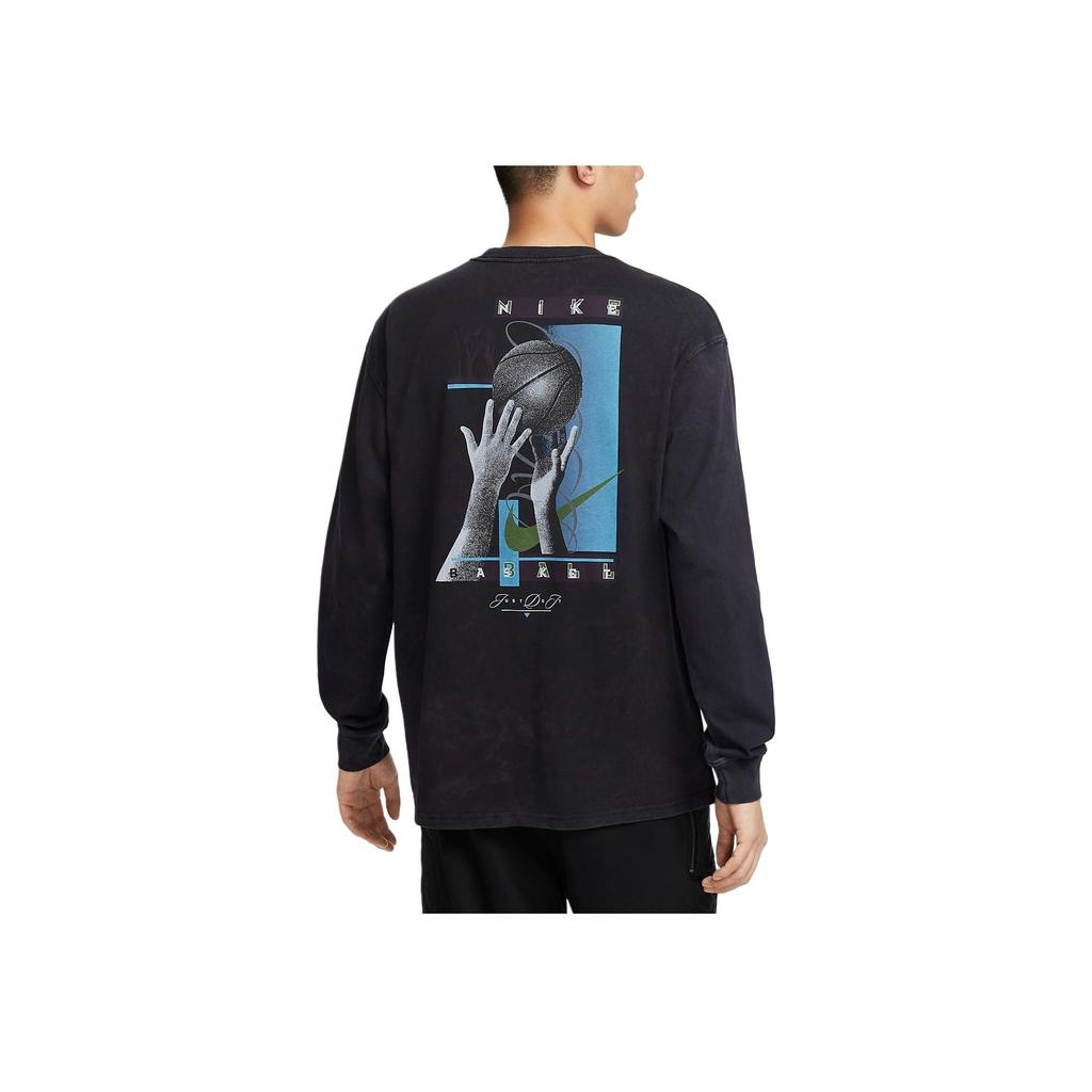 Nike Round Neck Casual Comfortable Long Sleeve T-Shirt Men Tops Black HF6196-010