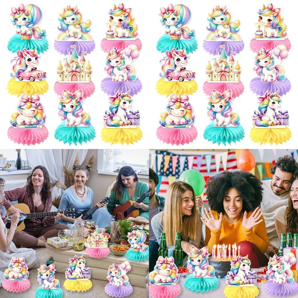 Desktop Unicorn Honeycomb 3d Ornament For Childrens Celebrations Decor Event