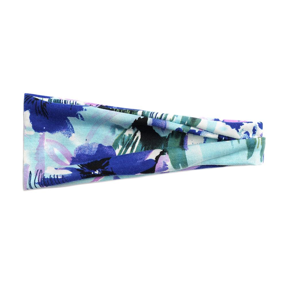 Dámská sportovní jógová pot absorbující čelenka - Široký okraj, Tištěný design, Vlasový doplněk