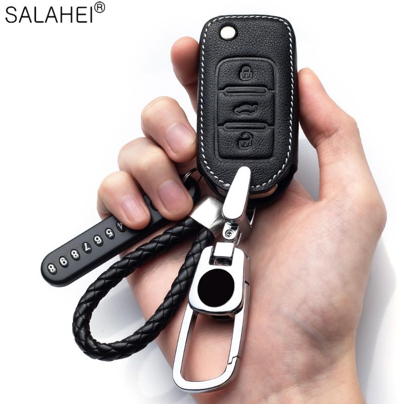 Car Key Case For VW Volkswagen Polo Golf 4 5 6 7 T5 Passat B6 B5 B8 Magotan For Skoda Octavia A5 A7 Kodiaq Seat Leon Ibiza Ateca