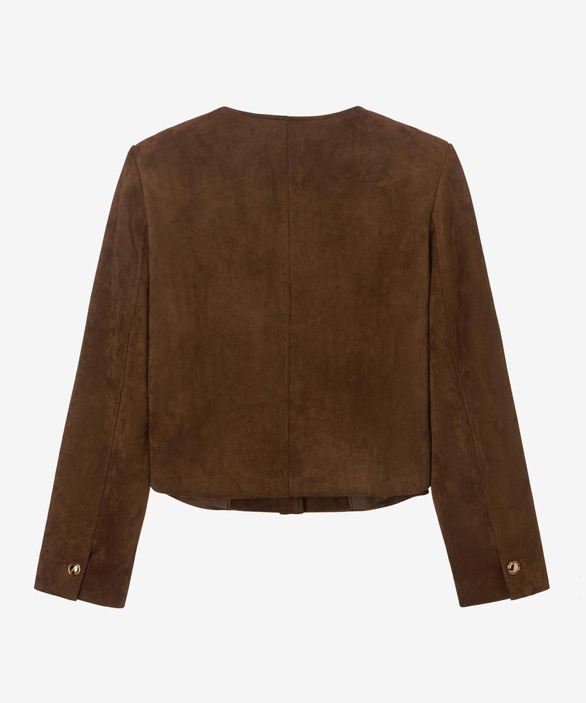 Mind Bridge Women [W] Suede Round Neck Jacket