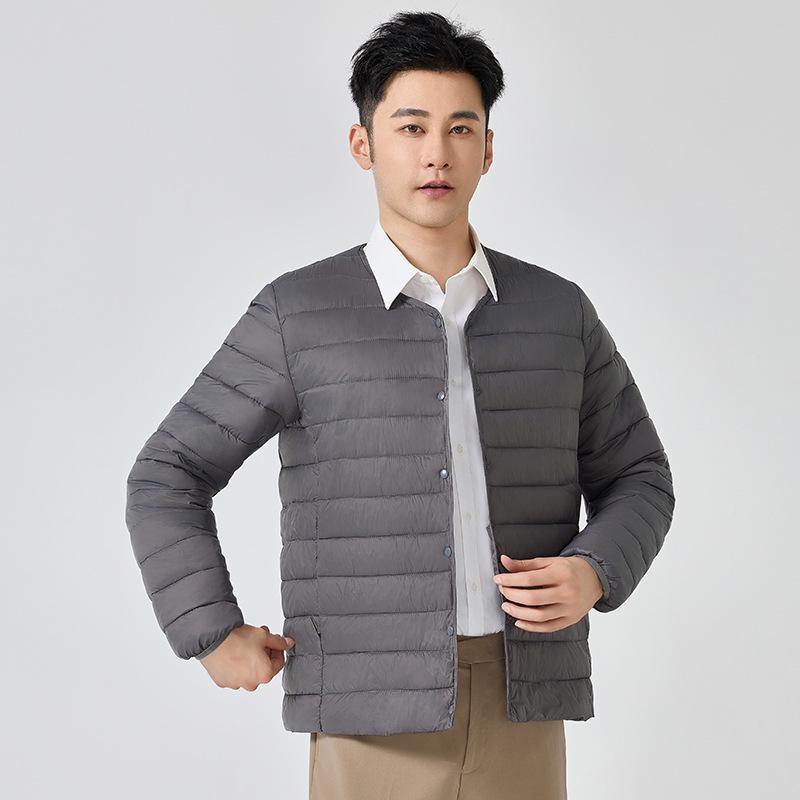 

Men s Lightweight V-Neck Down Cotton Jacket, Short Style - 2025 Autumn/Winter Fashion, Versatile Outerwear 4XL (166-180cm)
