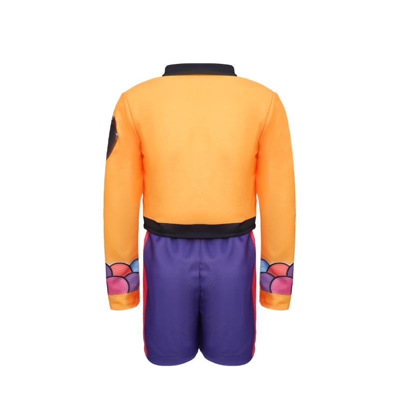 Pop Sängerin Superstar Rumi Gelbes Kostüm für Kinder Mädchen Halloween Verkleidung Kinder Schule Karnevalsparty Bühnenauftritt Rollenspiel Outfit