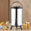 Stainless Steel Hot Cold Drink Dispenser Drinks Water Insulated Barrel 8L  Insulation Milk Tea Bucket for Banquets Gardens Outdo