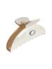 Efor Logo Button Hair Clip Large Ivory