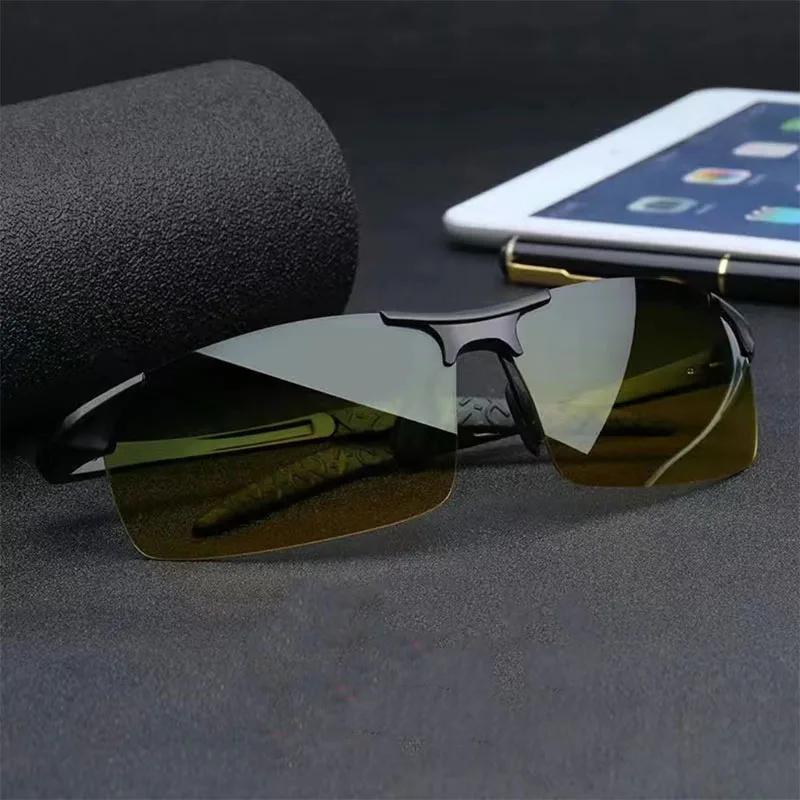 New Men Polarized Sunglasses Men's Pochromism Square Sun Glasses Outdoor Fishing Night Driving Eyewear UV400