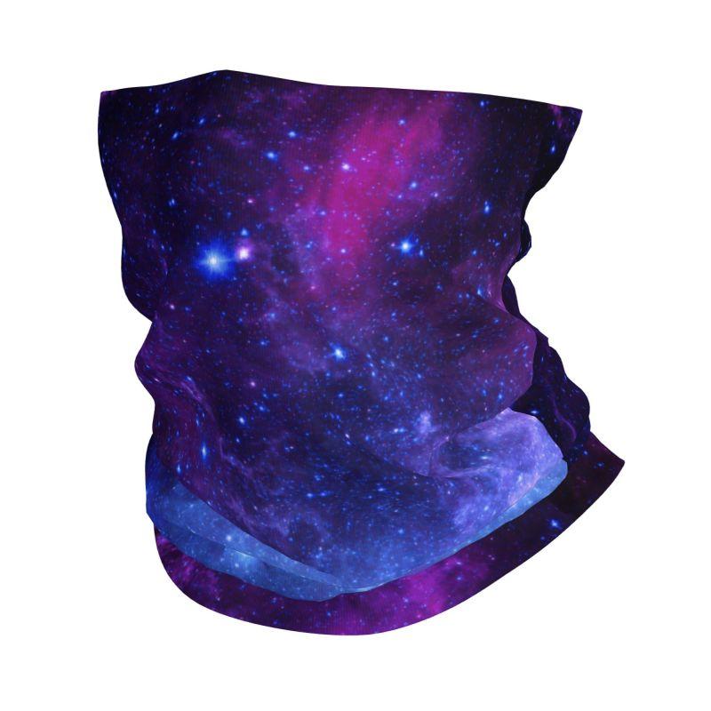 

Blue Galaxy Space Print Bandana Neck Warmer for Women Men Hiking Ski Scarf Gaiter Windproof Dustproof Wrap Face Cover Headband