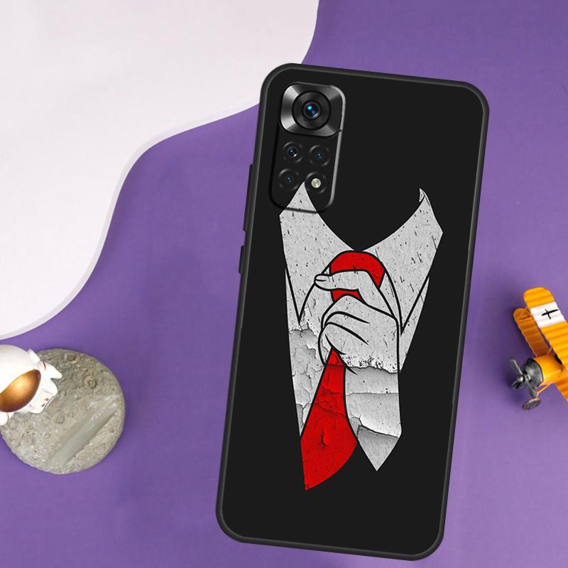 Anzug und Krawatte Hülle Für Xiaomi Redmi Note 13 Pro 14 12 9 10 11 Pro 10S 11S 12S Redmi 14C 13C 10C 12C Abdeckung