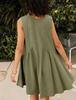 2024 Women's Casual Pleated Vest Dress with Pockets