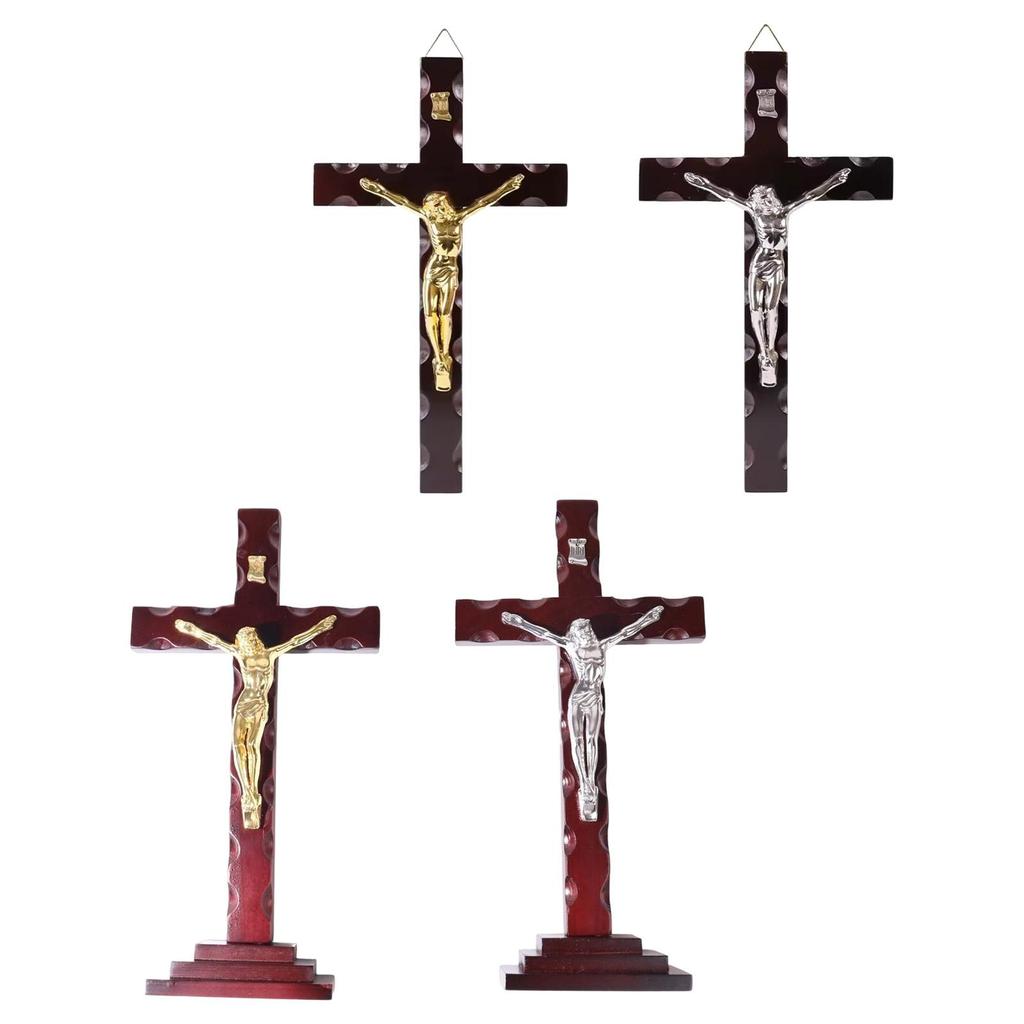 Wood Wall Crucifix Cross Jesus Crucifix for Thanksgiving Office Christmas