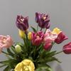 Premium Soft Rubber Tulip Bouquet - Realistic Artificial Flowers for Decoration and Props