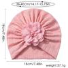 Cute Flower Baby Girls Turban Hat Spring Autumn Newborn Infant Beanie Cap Soft Elastic Toddler Headwraps