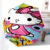Hello Kitty,Spring Time Automatic Folding Umbrella-Simple 8-Rib Design, Bright Cartoon Pattern, Durable Iron Frame, Suitable For Travel, Out