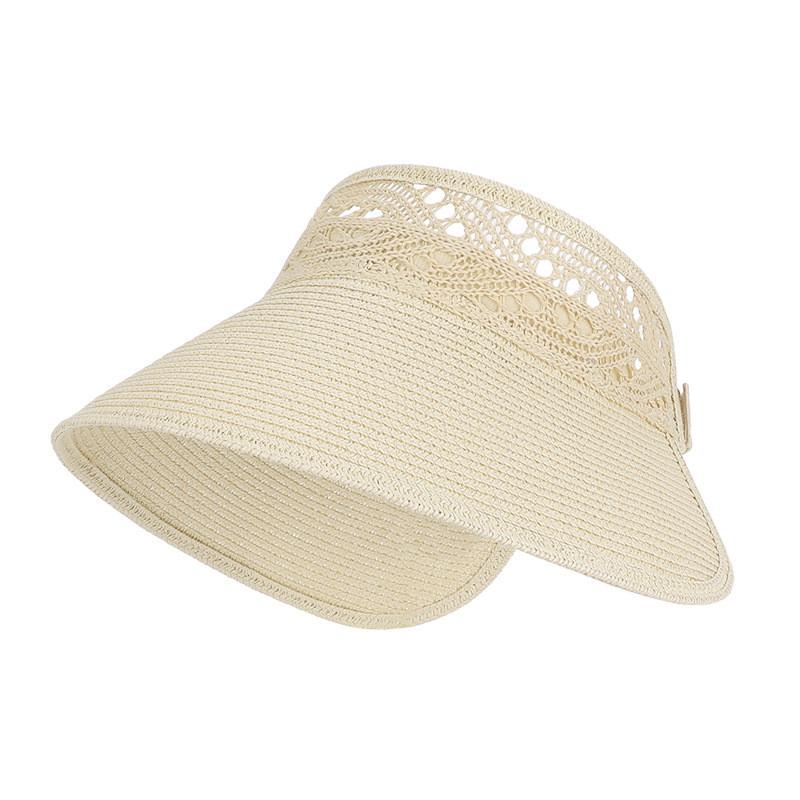 Summer Wide Brim Straw Hat With Sun Protection For Beach Vacation And Relaxation