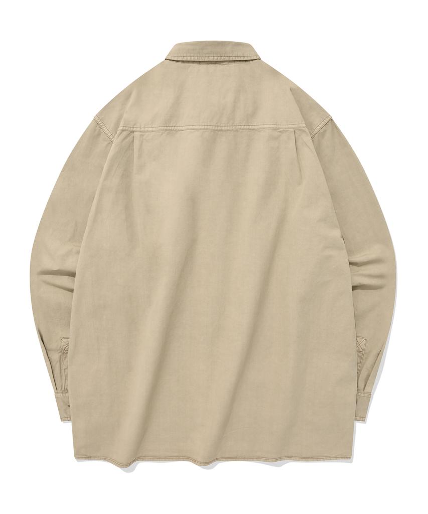 COVERNAT Pocket Dyed Shirt Beige