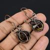 Smoky Topaz Earrings Gemstone Jewelry, 999 Copper Wire Wrapped Earrings, Handmade Beautiful Jewelry Earrings