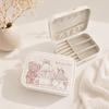 PU Leather Jewelry Storage Box Cartoon Rabbit Cat Organizer Box  Rings, Earrings and Necklaces