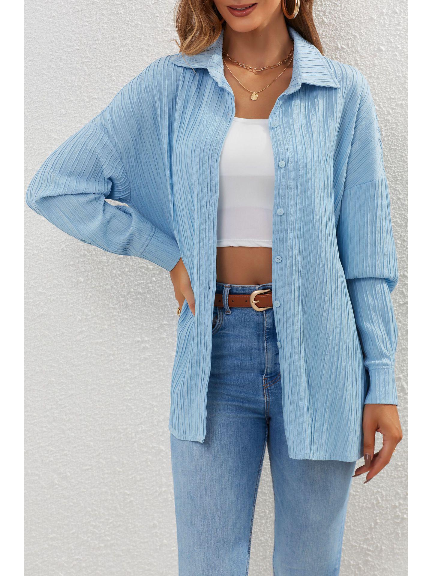 

2023 Hot-Selling Women s Solid Color Casual Fashion Knit Shirt XL