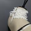 Vintage Ruffle Lace Collar Detachable Neck Ruff Collar Women Neckwear Blouse Skirt Decorative Neckwear for Theme Event