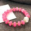 Vintage Ruby Quartz Rock Natural White Crystal Bracelet Bracelet