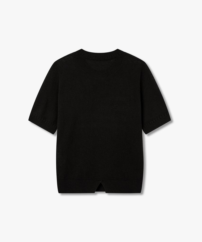 Bobeu Lettering Jacquard Knit Pullover_Black 7156350003
