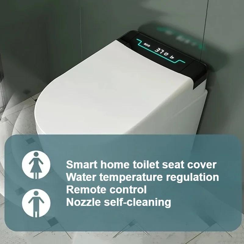 Elektrisch beheizbare Smarte Toilettenbrille mit Sofort-Spülung und Trocknungsfunktion Badezimmerzubehör Automatischer Toilettensitzbezug