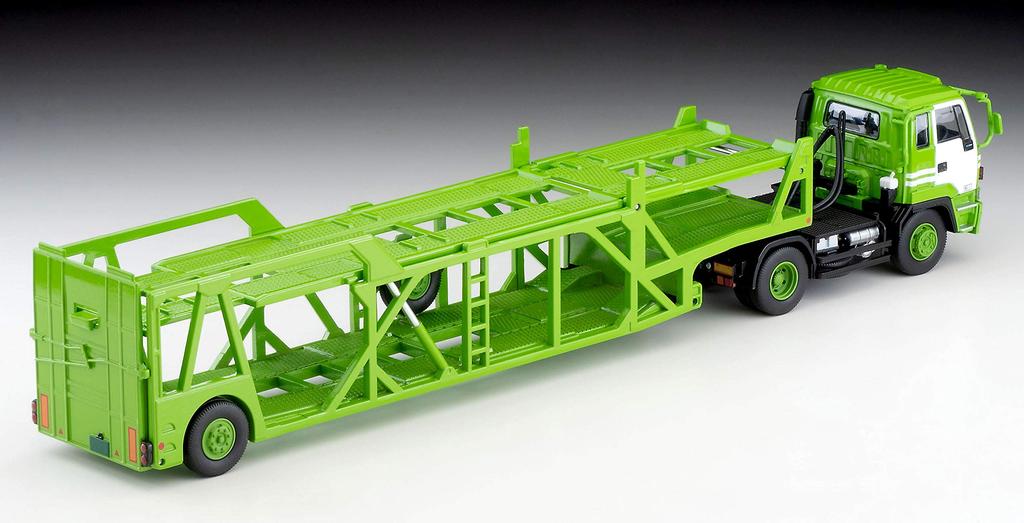 Tomytec Tomica Limited Vintage Neo Scale Isuzu 810EX Car Transporter ASZ022 Vehicle Transporter Finished Product 1/64 LV-N225a (Antico Trailer) Green,