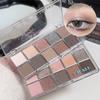 Dikalu 12-Color Low Saturation Eyeshadow Palette All Matte Tea Apricot Eye Makeup Palette Daily Earth Makeup Long Eye Shadows