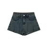 Moa Culotte Denim Mini Skirt (Jean Blue)