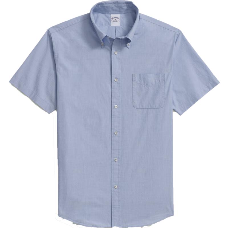 BrooksBrothers Men s Solid Pocket Casual Shirt S