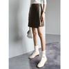 High-Waisted PU Leather A-Line Mini Skirt, Body-Hugging Skirt, Spring/Fall Women's Slit Skirt