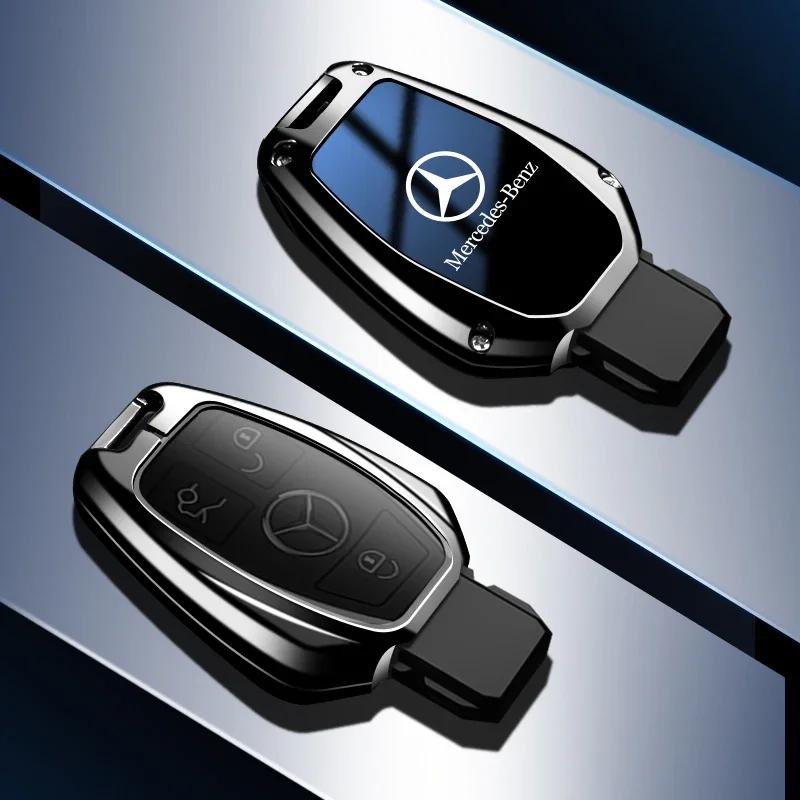 ZLN5  3 Buttons Car Zinc Alloy Key Case Cover Shell Fob For Mercedes Benz CLS CLA GL R SLK AMG A B C S Class Car-Styling Accessories