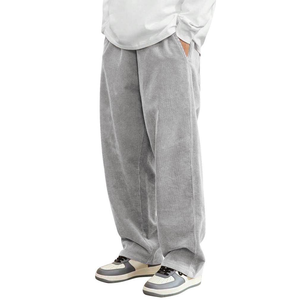 Men's Solid Color Corduroy Trousers Men's Casual Fashion Trousers
