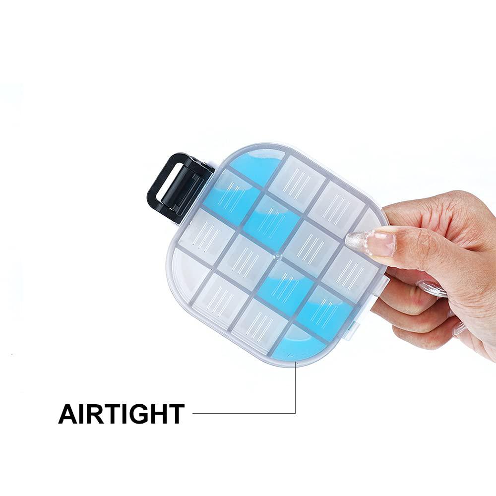 SeamiArt 16-Fächer Versiegelter Feuchthaltender Farbkasten Faltpalette Pigmentaufbewahrungsbox für Aquarell-Ölmalerei Künstlerbedarf