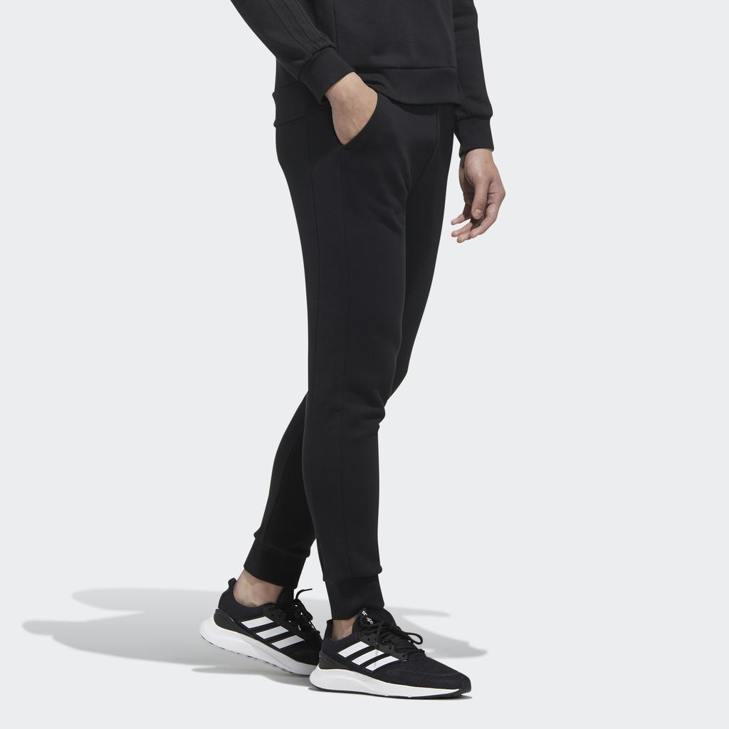 Adidas Neo Logo Cuffed Joggers Men Bottoms Black FU1046