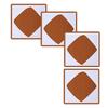 ABGE-4 stuks Hittepers Platen Wrap Cover Anti-aanbak Hittebestendig Herbruikbare Platen Pad Mat Kussen (15 X 15 Inch)