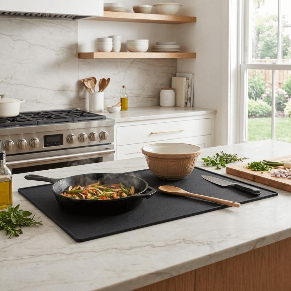 Silikon Kaffeemaschinenmatte Rutschfest Bar Küche Abtropfmatte Silikon Platzset Teematte