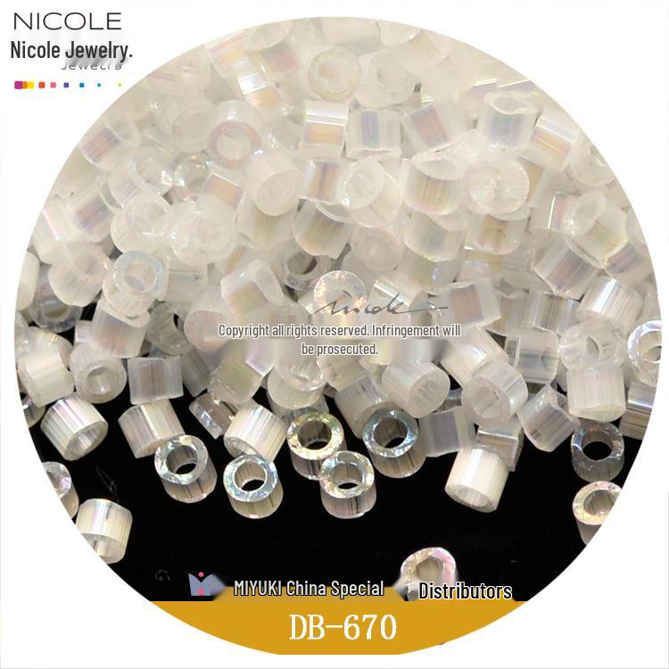 Nicole Accessories Набор антикварных бусин-прожилок MIYUKI, 10 г, 11 цветов серии Silk