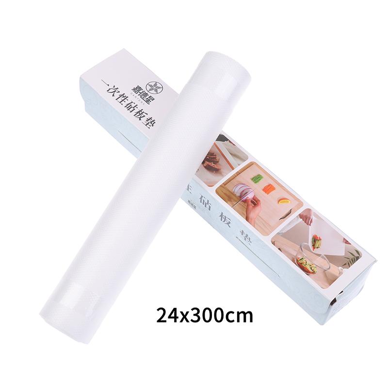 24X300cm Esnek Kesme Tahtası Kağıdı Plastik Doğrama Tahtaları Kağıdı Tek Kullanımlık Kesilebilir Kesme Tahtası Mat Piknik Meyve Peçetesi