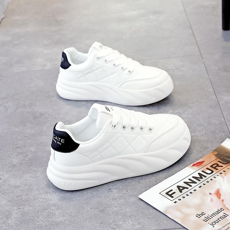 

Spring 2025 Women s Sneakers: Versatile, Casual Korean Style Flat Sports Shoes in White A02 39 чёрный